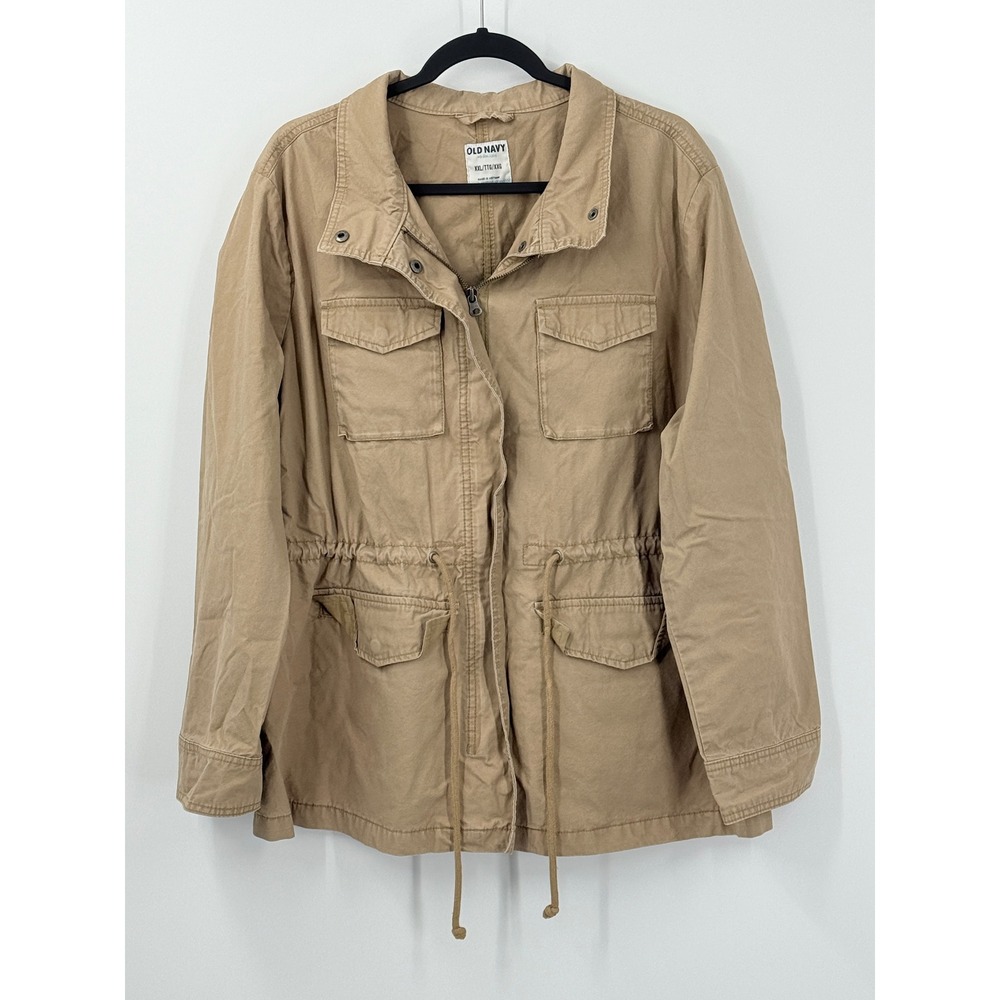 Old Navy Utility Field Jacket Womens sz XXL Bella Swan Military Gorpcore Y2K Tan